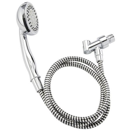 PLUMB PAK Handheld Shower, 18 gpm, 5Spray Function, Polished Chrome, 60 in L Hose K745CP